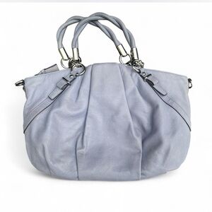 COACH (#F22563) "Madison Sophia"
Shimmery Blue Grey Pleated Leather
Satchel